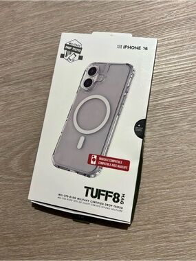 MagSafe Compatible TUFF8 iPhone 16 Case - Clear